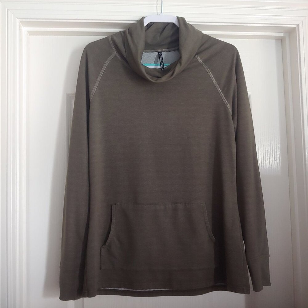 Kull Womens Gray L-Sleeve Turtle Neck Pullover Camping Hiking Outdoors XL